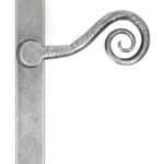 Pewter Monkeytail Slimline Lever Espag. Latch - RH 1