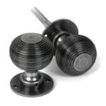 Pewter Heavy Beehive Mortice/Rim Knob Set 1