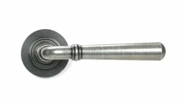 Pewter Newbury Lever on Rose Set (Plain) 2