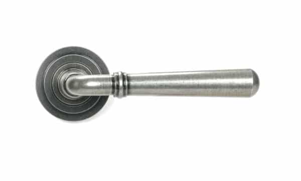 Pewter Newbury Lever on Rose Set (Art Deco) 2