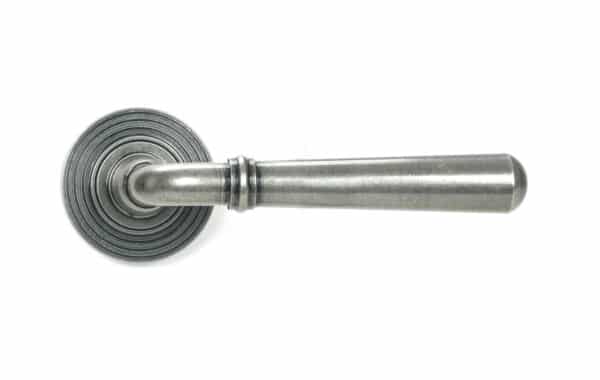 Pewter Newbury Lever on Rose Set (Beehive) 2