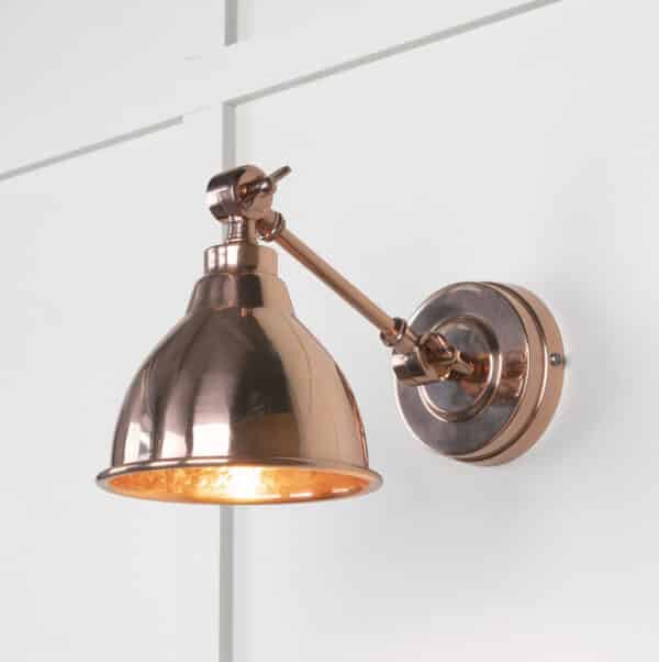 Hammered Copper Brindley Wall Light 1