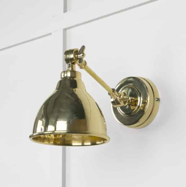 Hammered Brass Brindley Wall Light 2