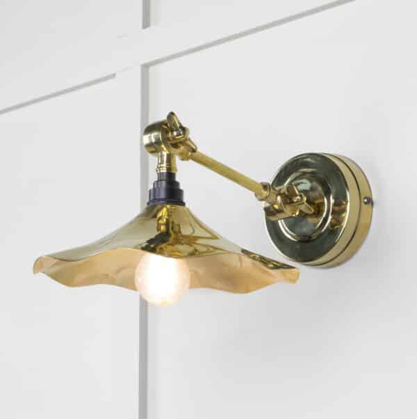 Smooth Brass Flora Wall Light 1