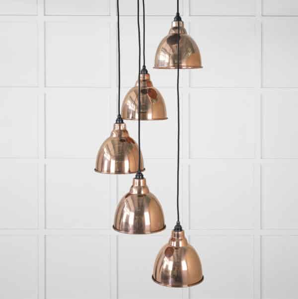 Smooth Copper Brindley Cluster Pendant 2