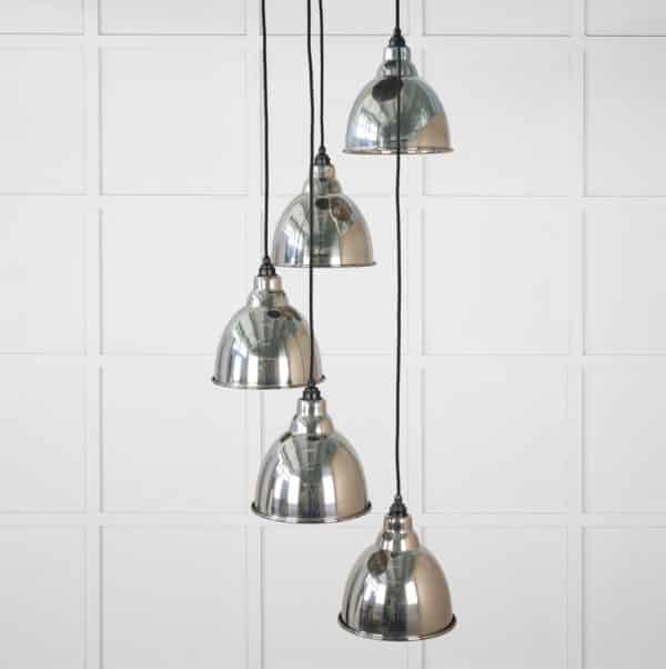 Smooth Nickel Brindley Cluster Pendant 2