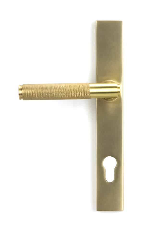 Satin Brass Brompton Slimline Lever Espag. Lock Set 2