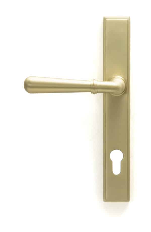 Satin Brass Newbury Slimline Lever Espag. Lock Set 2