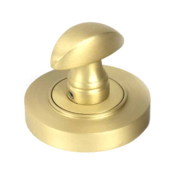 Satin Brass Round Thumbturn Set (Plain) 2