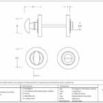 Satin Brass Round Thumbturn Set (Plain) 3