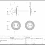 Satin Brass Round Thumbturn Set (Beehive) 3