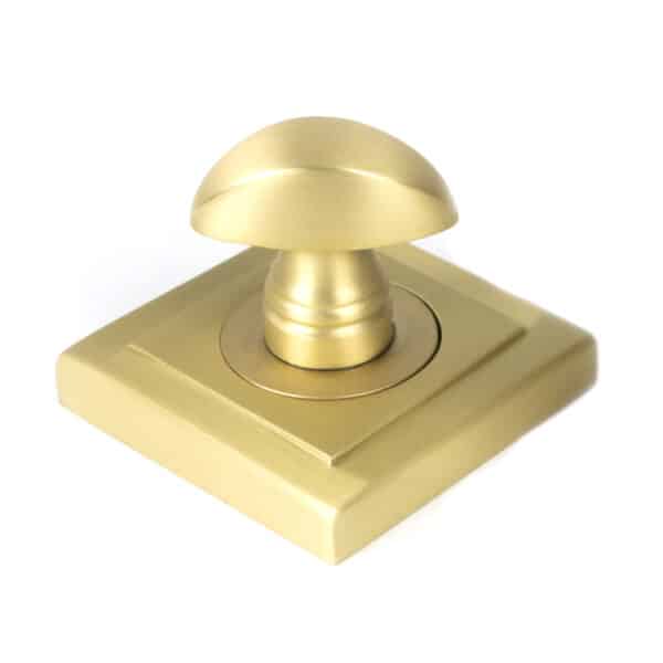 Satin Brass Round Thumbturn Set (Square) 2