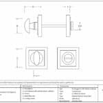 Satin Brass Round Thumbturn Set (Square) 3