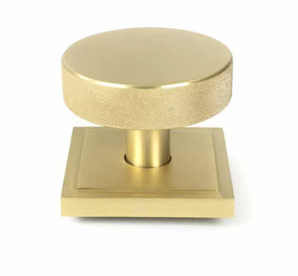 Satin Brass Brompton Centre Door Knob (Square) 1