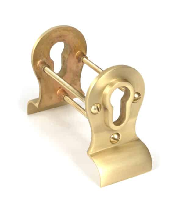 Satin Brass 50mm Euro Door Pull (Back to Back fixings) 2