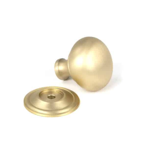 Satin Brass Mushroom Cabinet Knob 32mm 2