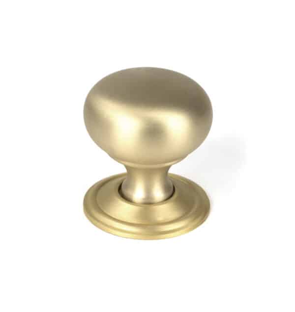 Satin Brass Mushroom Cabinet Knob 32mm 1