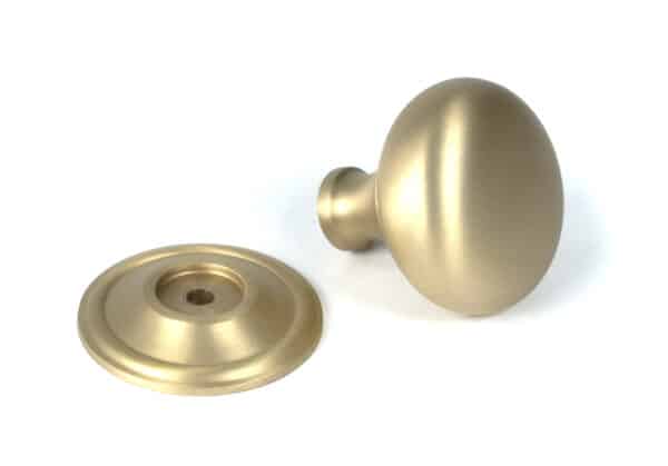 Satin Brass Mushroom Cabinet Knob 38mm 2