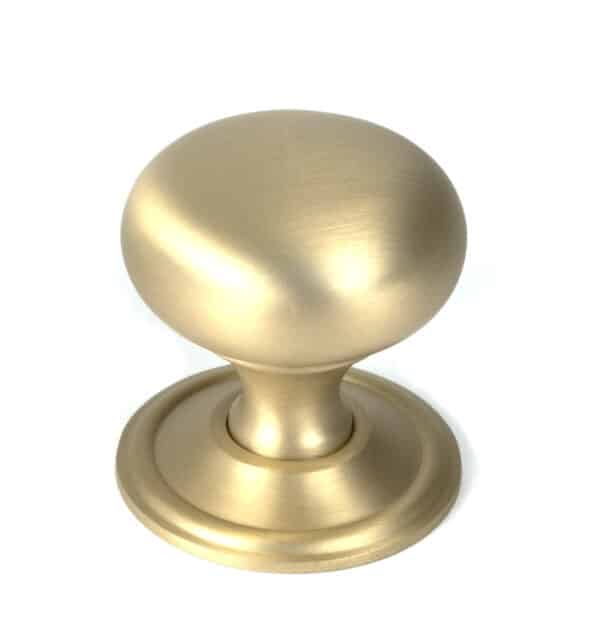 Satin Brass Mushroom Cabinet Knob 38mm 1