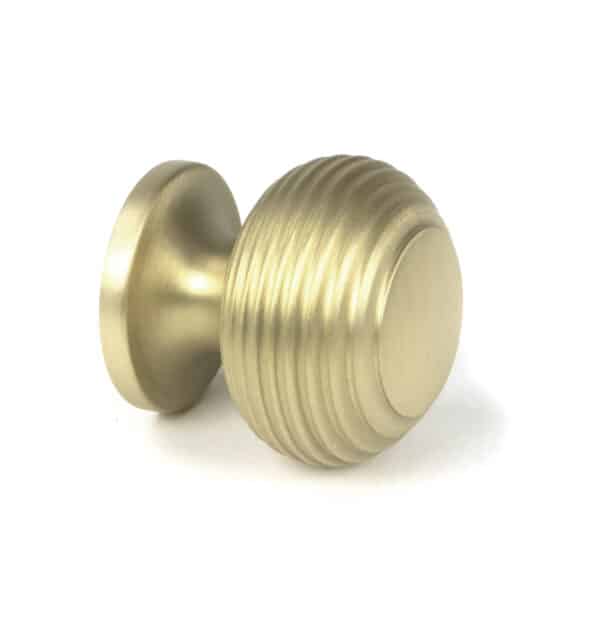 Satin Brass Beehive Cabinet Knob 30mm 2