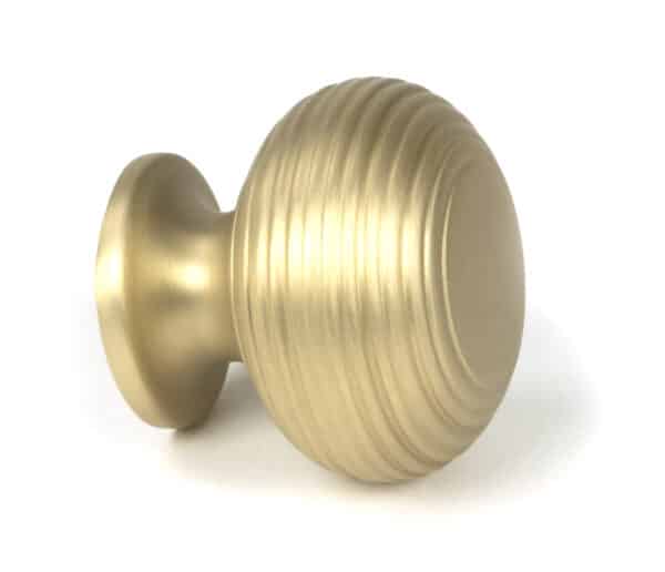 Satin Brass Beehive Cabinet Knob 40mm 2