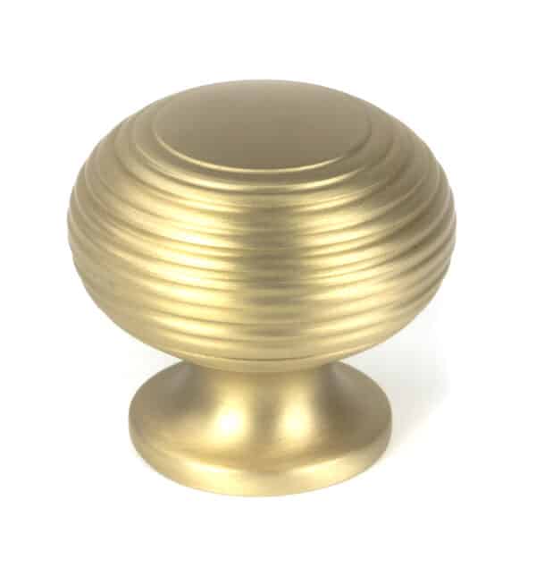 Satin Brass Beehive Cabinet Knob 40mm 1