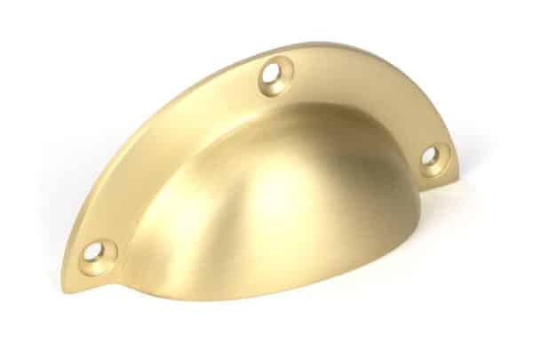 Satin Brass 4" Plain Drawer Pull 1