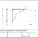 Aged Brass Abingdon Shelf Bracket (150mm x 150mm) 3