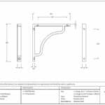 Polished Nickel Abingdon Shelf Bracket (150mm x 150mm) 3