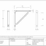 Polished Chrome Barton Shelf Bracket (150mm x 150mm) 3