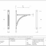 Aged Brass Apperley Shelf Bracket (260mm x 200mm) 3
