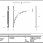 Polished Nickel Apperley Shelf Bracket (314mm x 250mm) 3