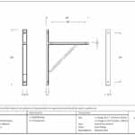 Aged Brass Chalfont Shelf Bracket (260mm x 200mm) 3