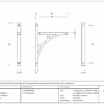 Satin Brass Tyne Shelf Bracket (260mm x 200mm) 3
