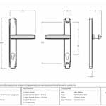 Polished Nickel Art Deco Slimline Lever Espag. Lock Set 3