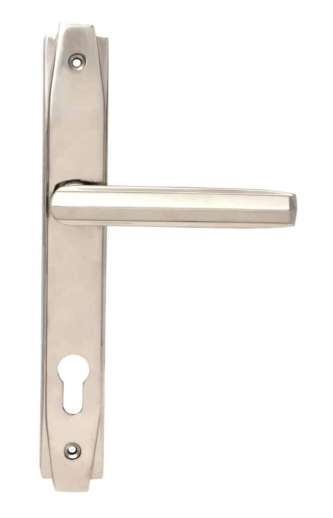 Polished Nickel Art Deco Slimline Lever Espag. Lock Set 1
