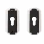 Aged Bronze Art Deco Euro Escutcheon (Set) 2