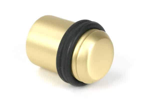 Satin Brass Floor Mounted Door Stop 1