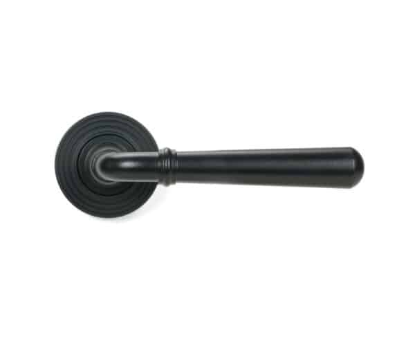 Matt Black Newbury Lever on Rose Set (Beehive) - Unsprung 2