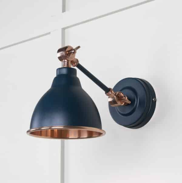 Smooth Copper Brindley Wall Light in Dusk 2