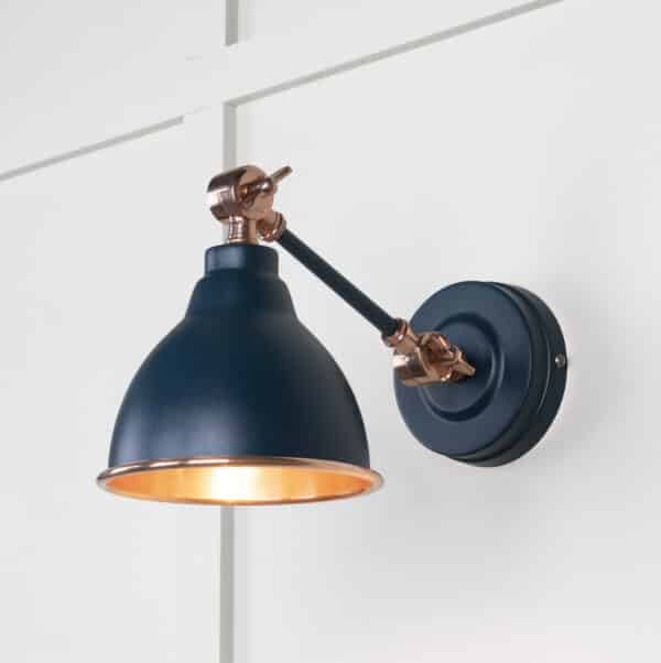 Smooth Copper Brindley Wall Light in Dusk 1