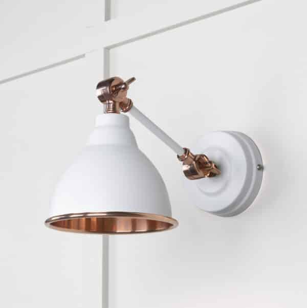 Smooth Copper Brindley Wall Light in Flock 2