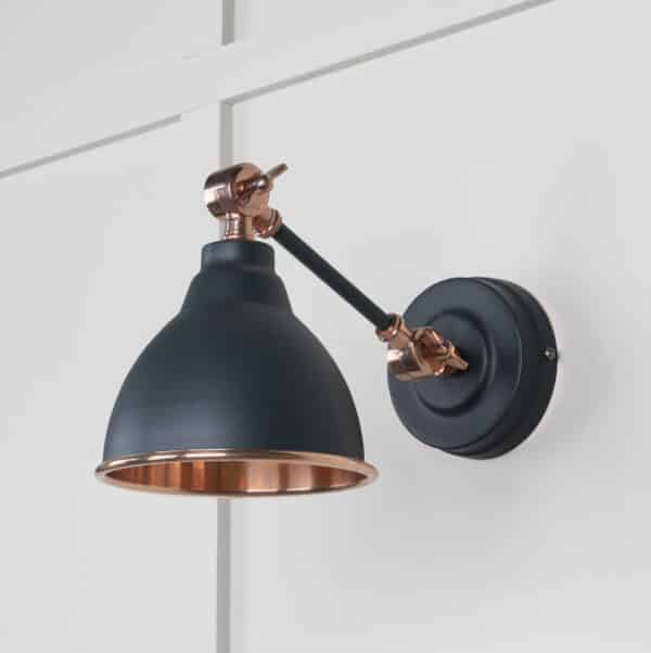 Smooth Copper Brindley Wall Light in Soot 2