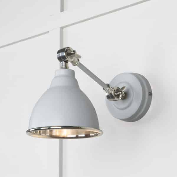 Smooth Nickel Brindley Wall Light in Birch 1