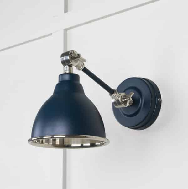 Smooth Nickel Brindley Wall Light in Dusk 2