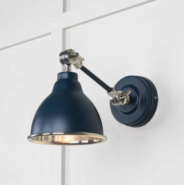 Smooth Nickel Brindley Wall Light in Dusk 1