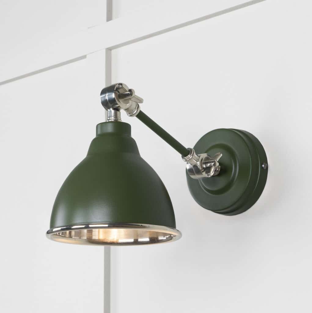 Smooth Nickel Brindley Wall Light in Heath 1