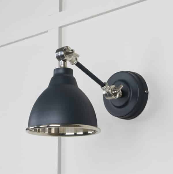 Smooth Nickel Brindley Wall Light in Soot 2