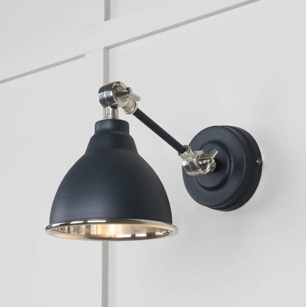 Smooth Nickel Brindley Wall Light in Soot 1