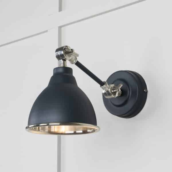 Smooth Nickel Brindley Wall Light in Soot 1